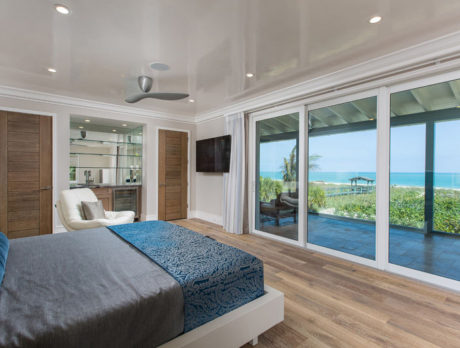 Home offers vast ocean views, modernist style