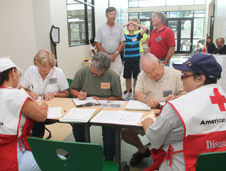 American Red Cross disaster shelter drill