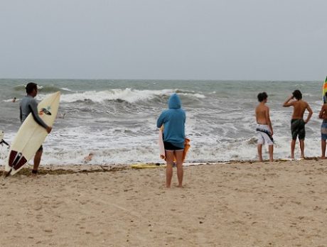 Tropical Storm Isaac: closed to swimmers, attracts surfers