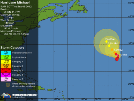 Tropical Storm Michael: upgraded to hurricane