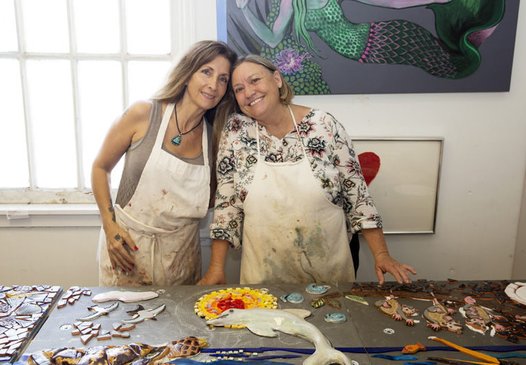 Wall stars! Artists’ school mural celebrates nature