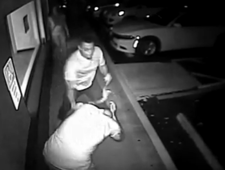 Surveillance footage shows brutal beating outside bar