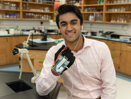 Glove story: Student invents ‘Helping Hand’ for blind