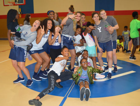 Lady Yalies hoop it up with Boys and Girls Club kids