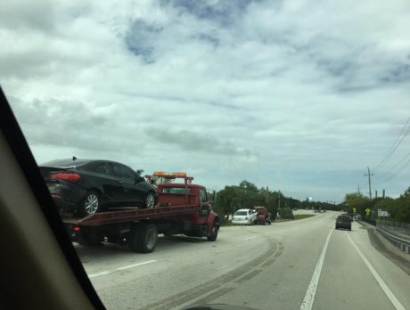 Traffic heavy from 4-car crash on Indian River Blvd