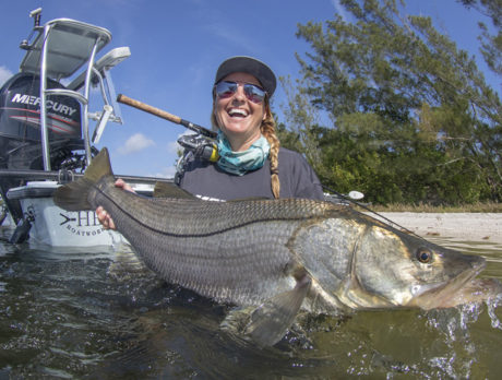 Is snook caught in lagoon on six-pound test line a world record?