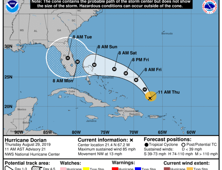 IRC officials to declare local state of emergency Friday ahead of Hurricane Dorian