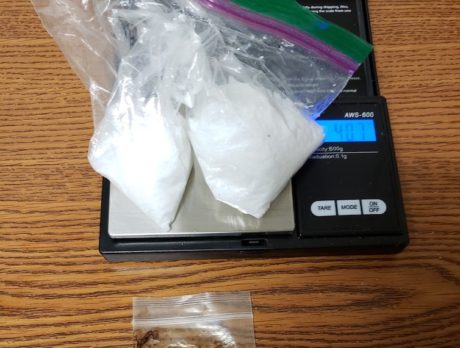 Nearly 100 grams of meth, heroin and stolen Honda motorcycle seized in drug bust