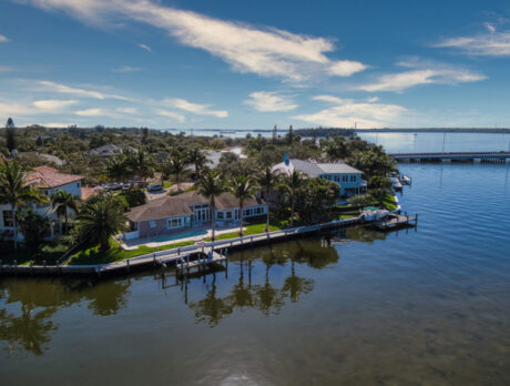 Spectacular views highlight this riverfront beauty