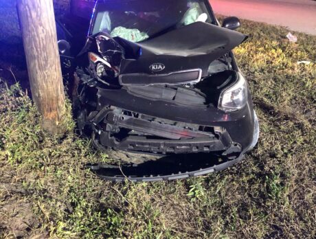 Four seriously hurt after crashing car into pole while fleeing deputies