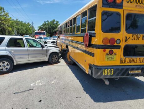 Driver cited in school bus vs SUV crash