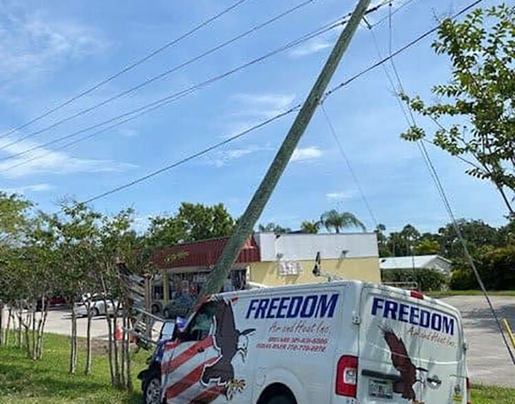 Driver hurt after crashing into utility pole