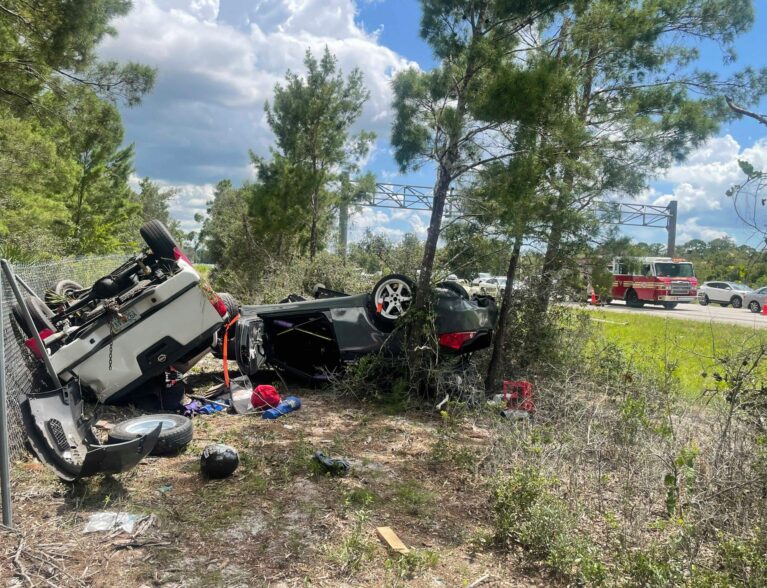 3 hurt in rollover crash on NB I-95