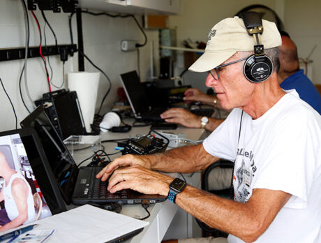 Amateur radio buffs ply their hobby with some frequency