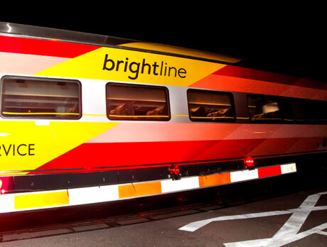 First NEW Brightline train rolls through downtown Vero Beach