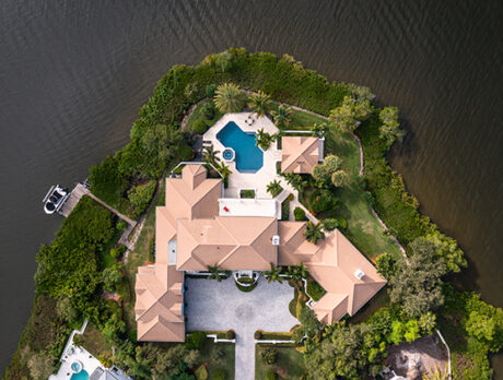 Spectacular home includes 446 feet of river frontage
