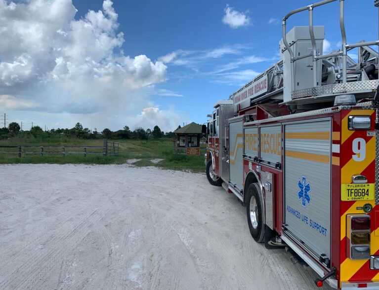 Crews still monitoring fully contained brush fire Saturday at Sebastian Buffer Preserve