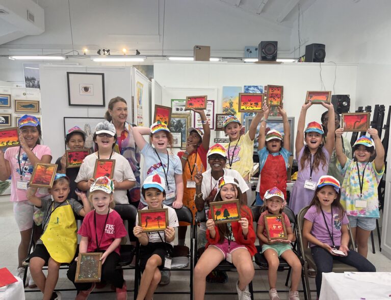 Dominique Tynes, niece of Florida Highwayman, teaches youth love of painting