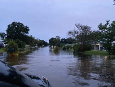 Monday storms leave streets flooded; Vero Beach breaks daily rainfall record