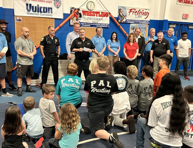 Vulcan Materials Company Ft. Pierce Quarry and Port St. Lucie Police Athletic League Unveil New Wrestling Mats to Support Youth Athletics and Development in the Treasure Coast Region