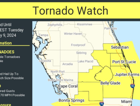 Tornado watch canceled for Treasure Coast