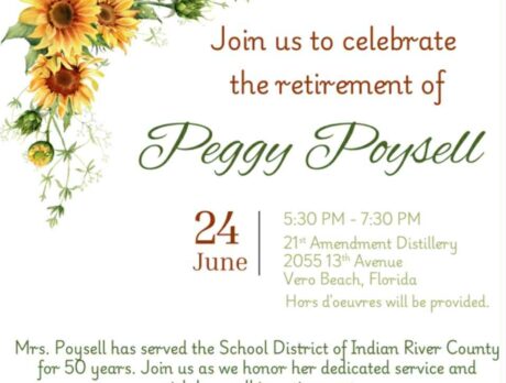Help celebrate the retirement of SDIRC executive assistant Peggy Poysell