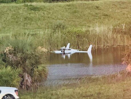 No injuries after small plane crashes in C-54 canal, officials say