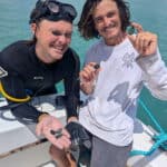 Levin Shavers (R) and his First Mate Luke Fuller