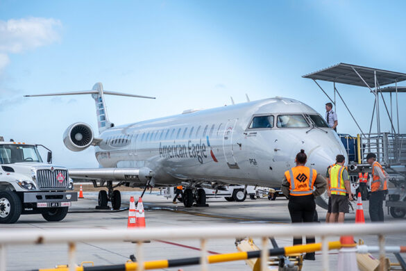 With American now, 3 carriers a crowd at Vero airport