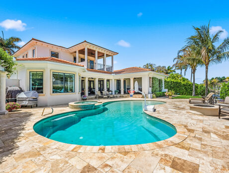 Luxurious waterfront estate comes with dock and saltwater pool