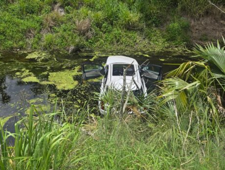 Woman, 82, rescued after being trapped in vehicle that crashed in canal